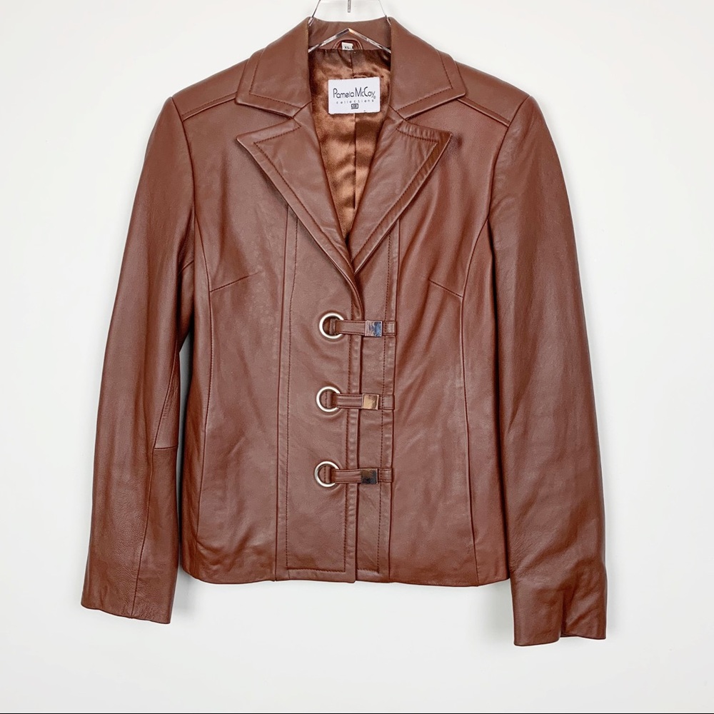 Vintage | Leather Jacket Genuine Brown Soft XS